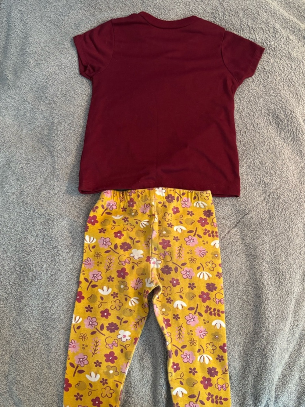Disney Junior Minnie Mouse Shirt And Pant Set Size 3T Girls Floral Yellow - Picture 6 of 6